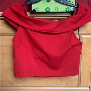Off the shoulder crop top